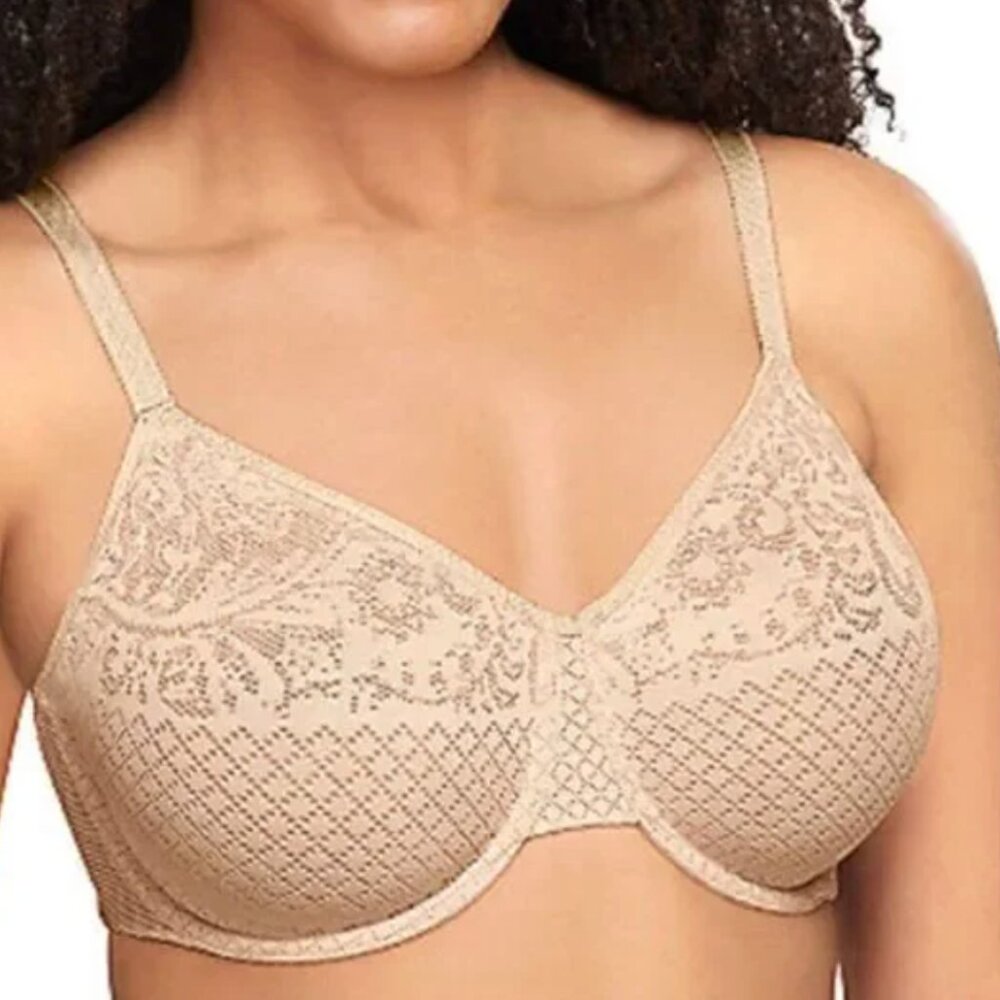Wacoal US 32DDD / UK 32E Minimizer Bra Nude Sand Full Coverage